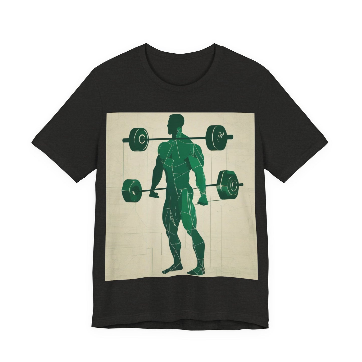boostlete-boost-mode-scene-deadlift-glitch-blueprint-0044 — Unisex Jersey Short Sleeve (B+C 3001)