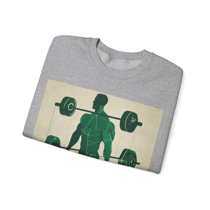 boostlete-boost-mode-scene-deadlift-glitch-blueprint-0044 — Unisex Heavy Blend Crewneck Sweatshirt (Gildan)