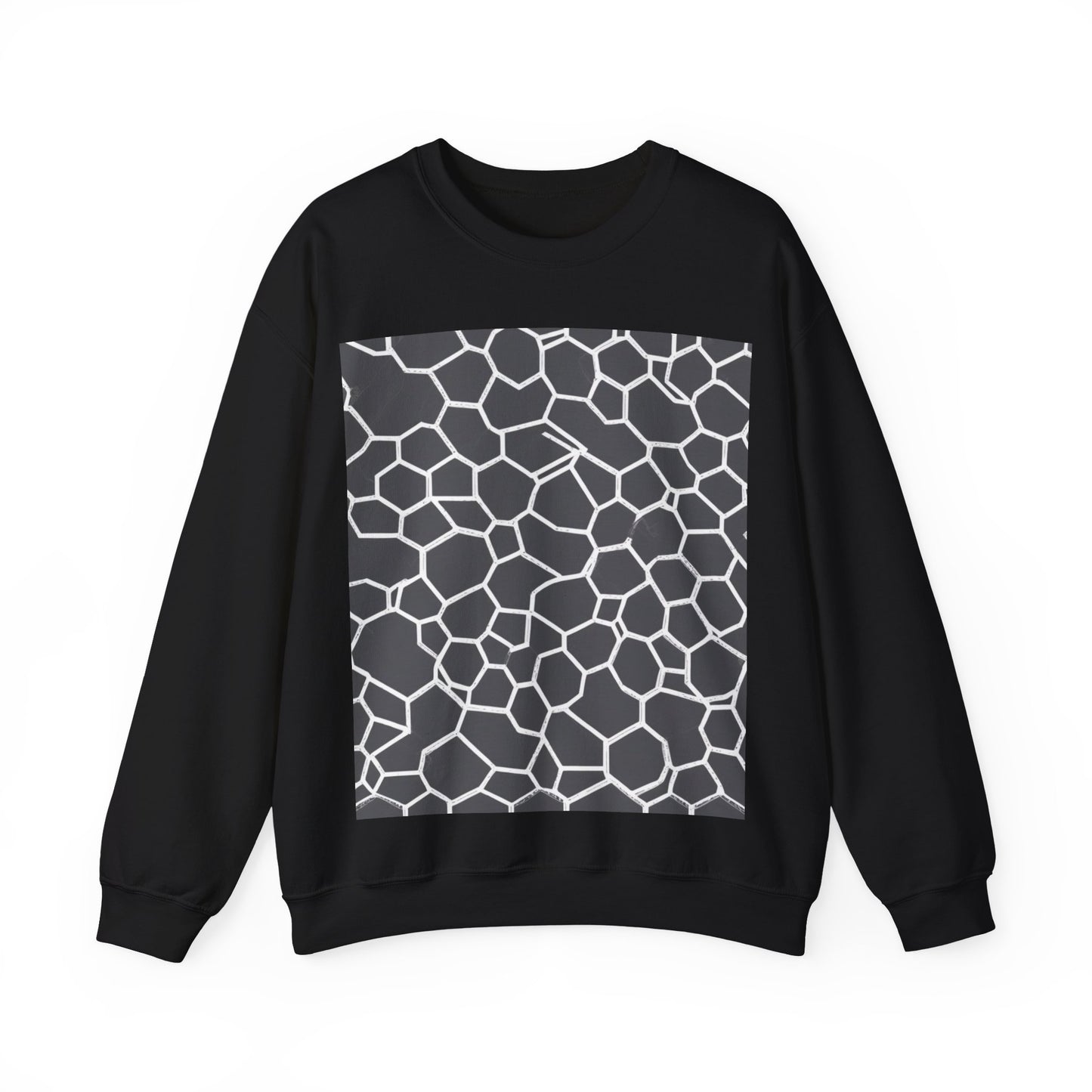 boostlete-iron-intent-pattern-hex-blueprint-0063 — Unisex Heavy Blend Crewneck Sweatshirt (Gildan)