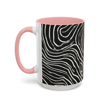 boostlete-field-day-pattern-topographic-badge-0307 — Accent Mug 11oz/15oz