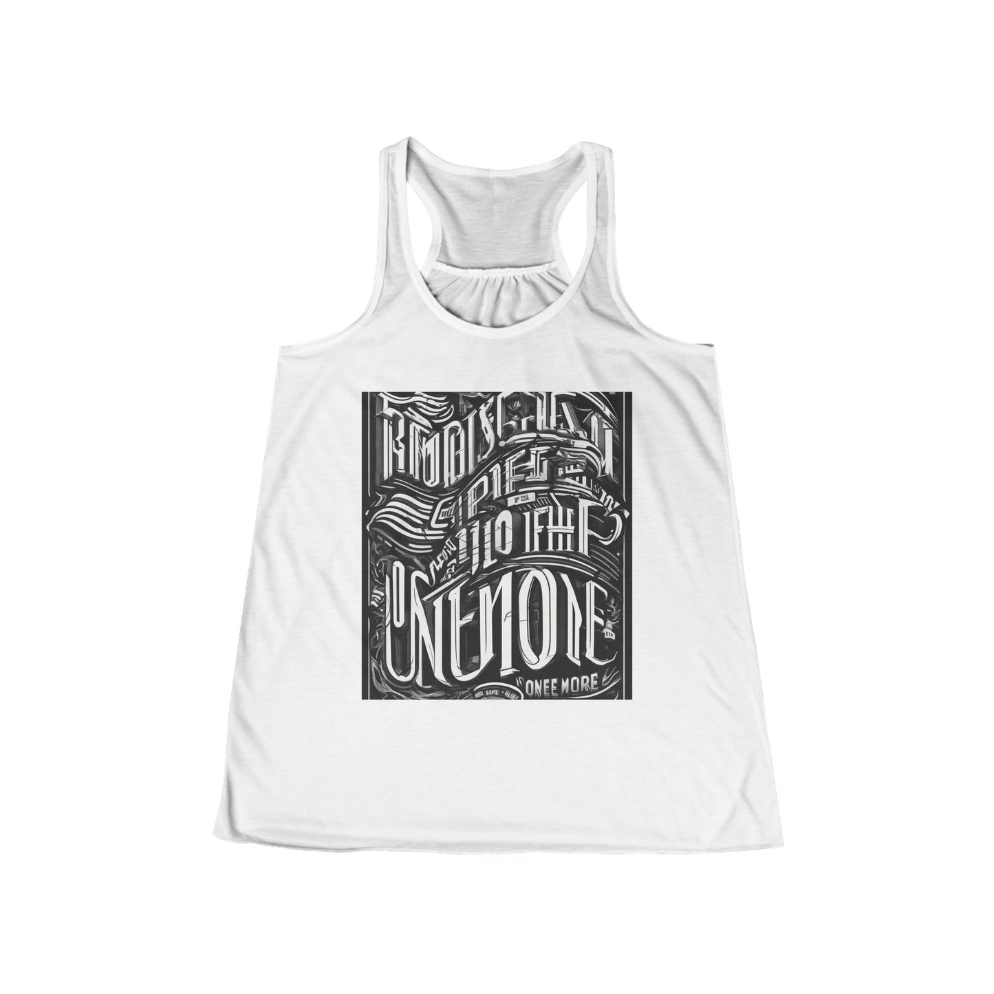 boostlete-mile-by-mile-type-one-more-split-line-art-0001 — Women's Flowy Racerback Tank (B+C 8800)