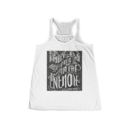 boostlete-mile-by-mile-type-one-more-split-line-art-0001 — Women's Flowy Racerback Tank (B+C 8800)