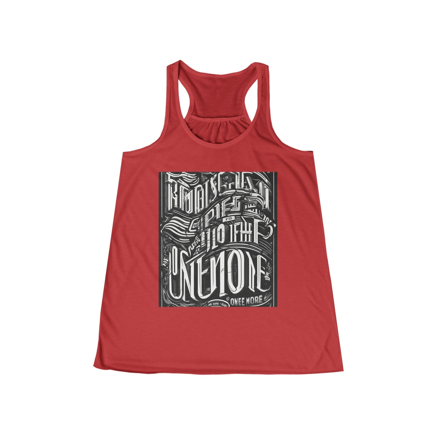 boostlete-mile-by-mile-type-one-more-split-line-art-0001 — Women's Flowy Racerback Tank (B+C 8800)
