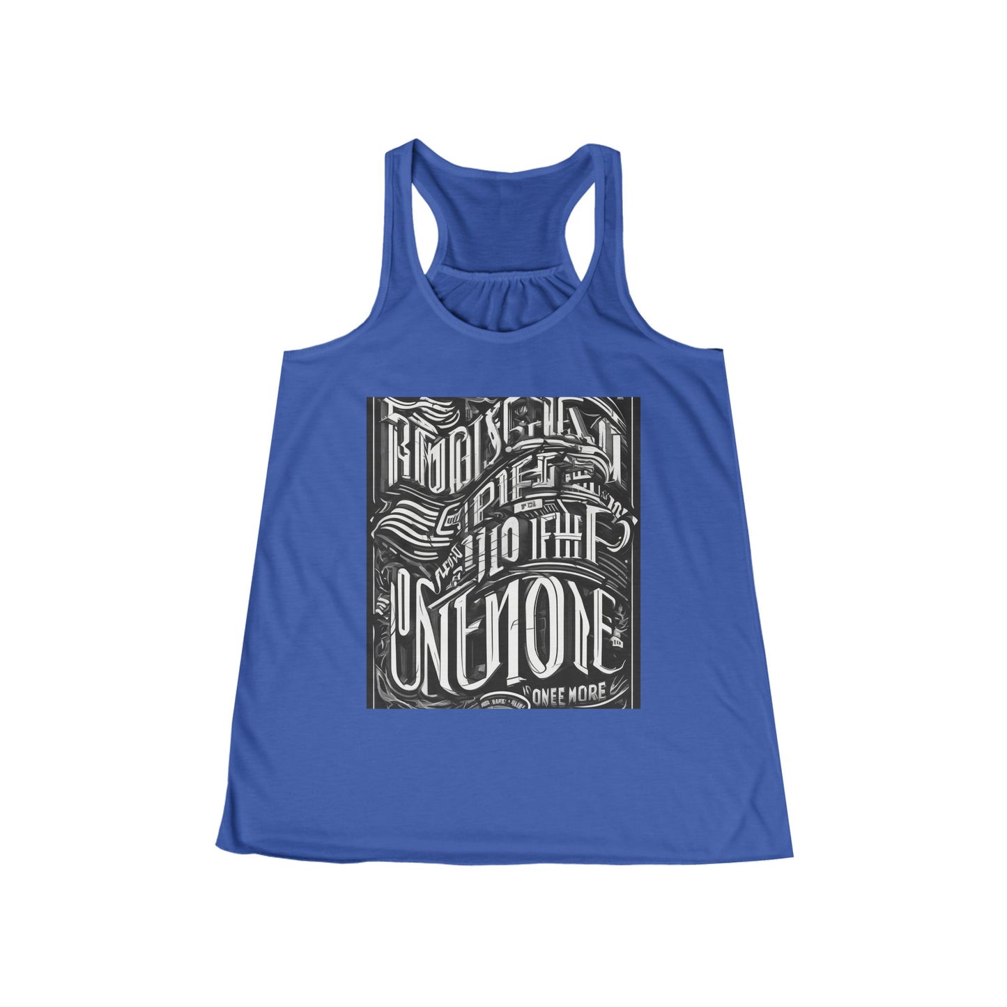 boostlete-mile-by-mile-type-one-more-split-line-art-0001 — Women's Flowy Racerback Tank (B+C 8800)