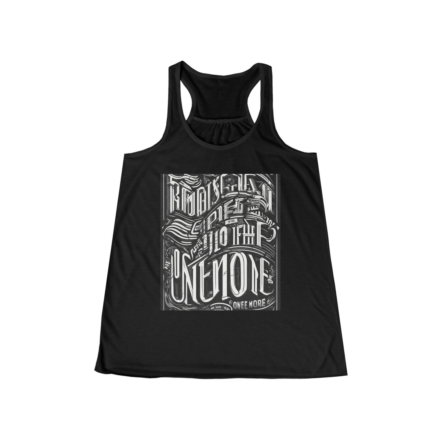 boostlete-mile-by-mile-type-one-more-split-line-art-0001 — Women's Flowy Racerback Tank (B+C 8800)