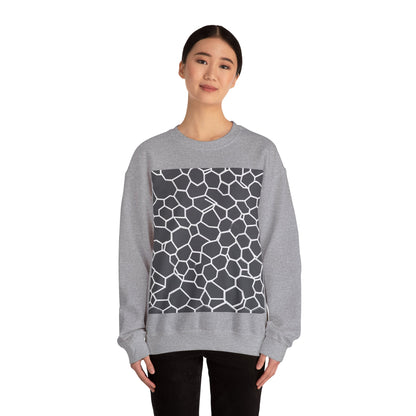 boostlete-iron-intent-pattern-hex-blueprint-0063 — Unisex Heavy Blend Crewneck Sweatshirt (Gildan)