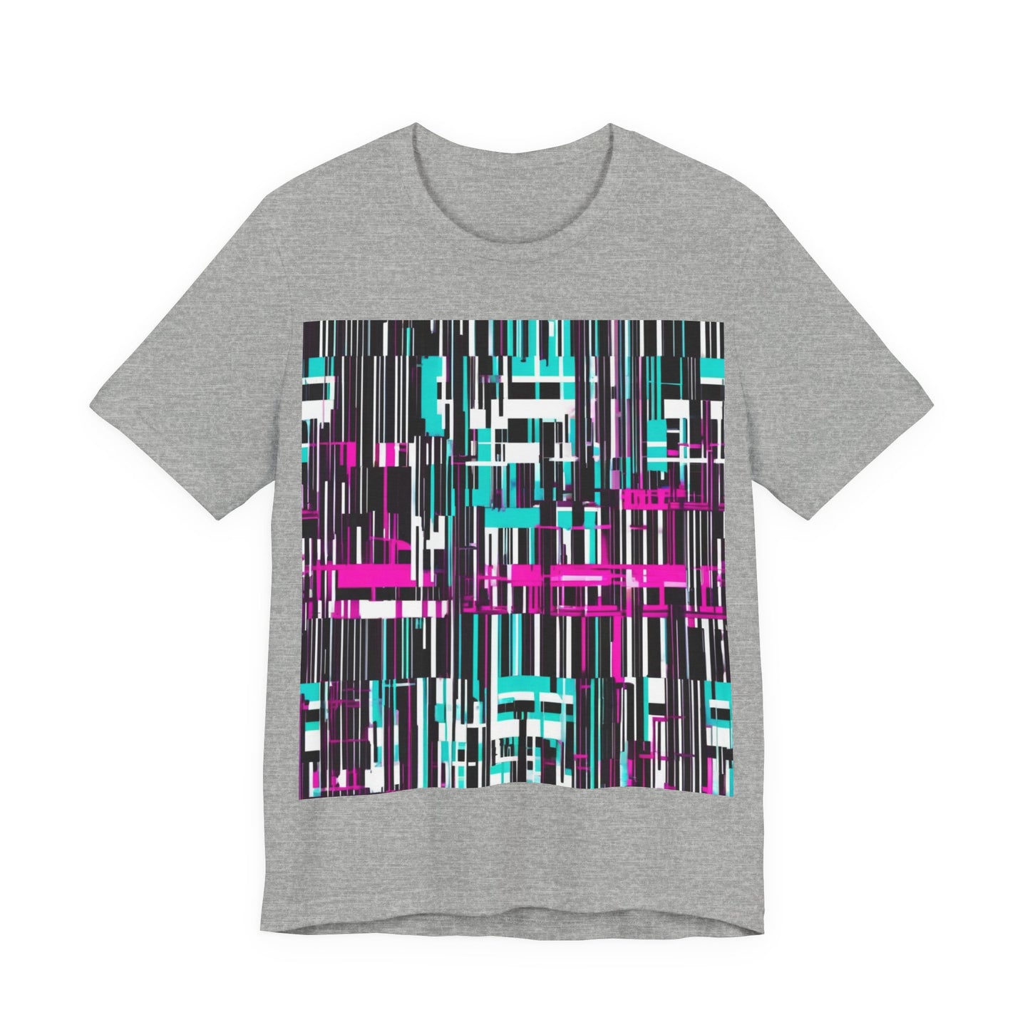 boostlete-am-crew-pattern-barcode-bold-0023 — Unisex Jersey Short Sleeve (B+C 3001)