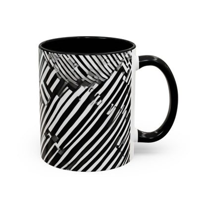 boostlete-mile-by-mile-pattern-barcode-monoline-0059 — Accent Mug 11oz/15oz