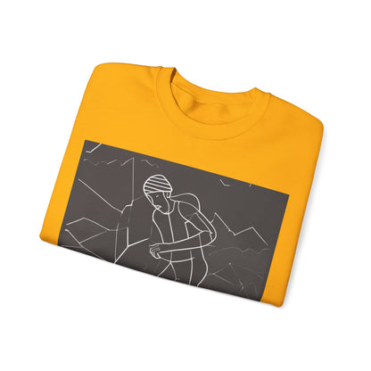 boostlete-pr-season-scene-runner-outline-geometric-1072 — Unisex Heavy Blend Crewneck (G18000)