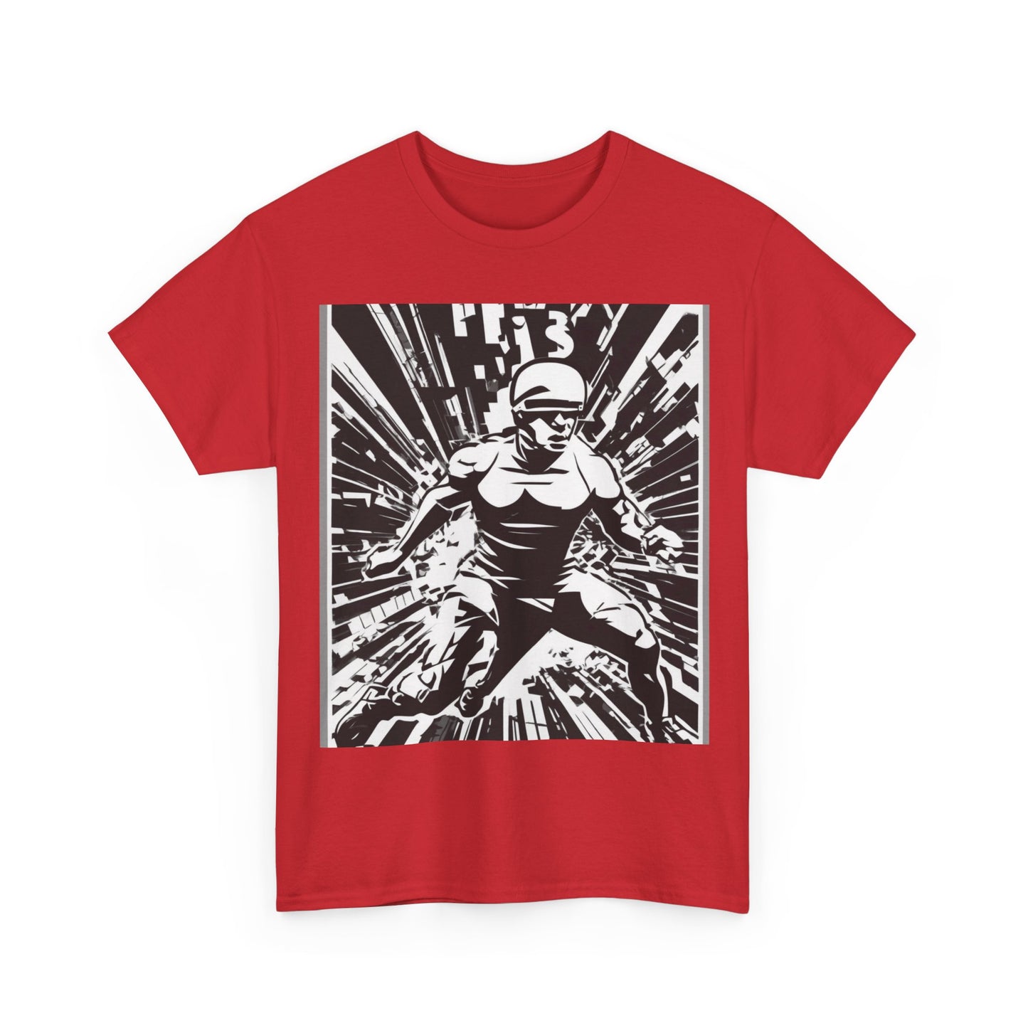 boostlete-field-day-scene-sprinter-halftone-bold-0148 — Unisex Heavy Cotton Tee (Gildan 5000)