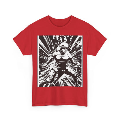 boostlete-field-day-scene-sprinter-halftone-bold-0148 — Unisex Heavy Cotton Tee (Gildan 5000)