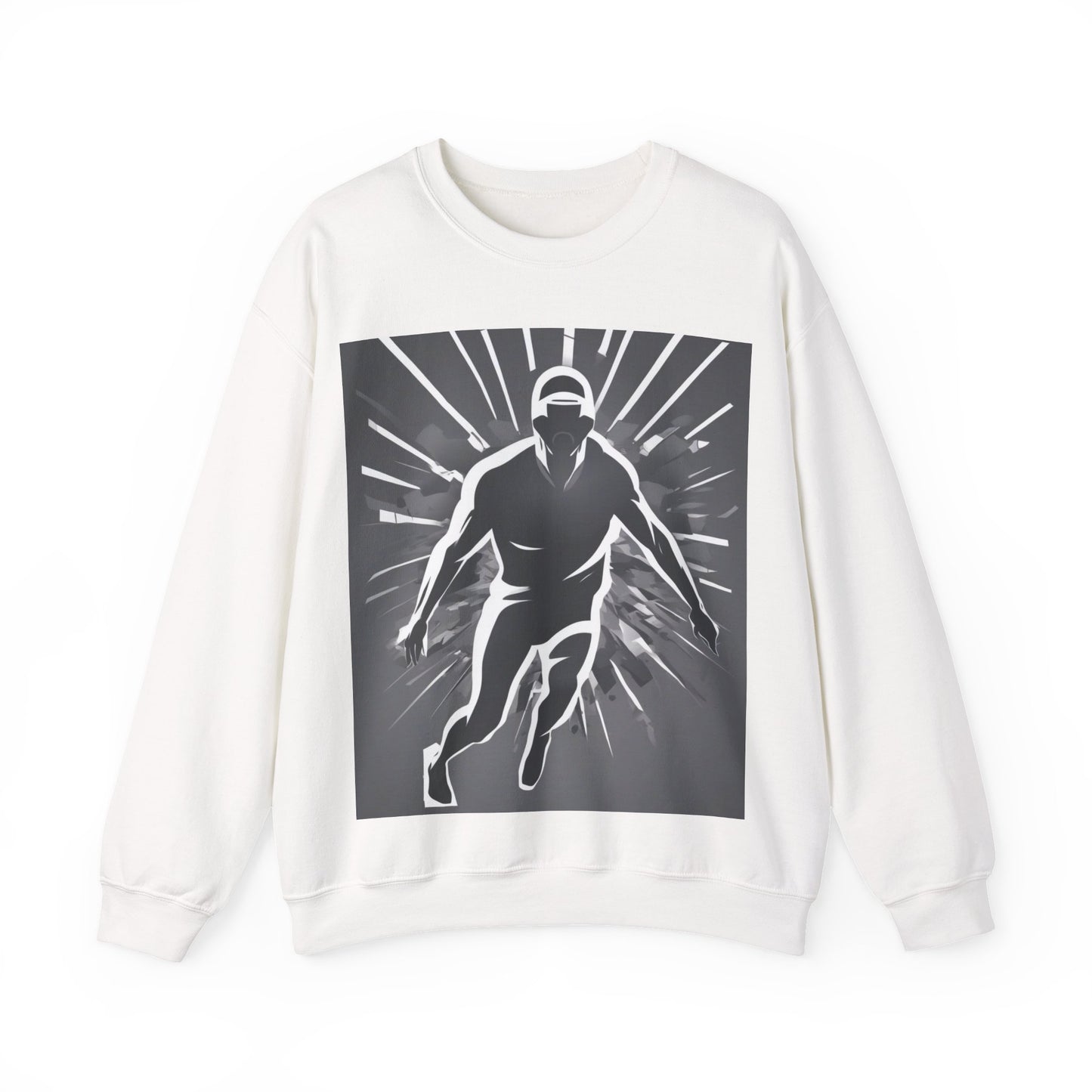 boostlete-iron-intent-scene-sprinter-soft-athletic-0108 — Unisex Heavy Blend Crewneck Sweatshirt (Gildan)