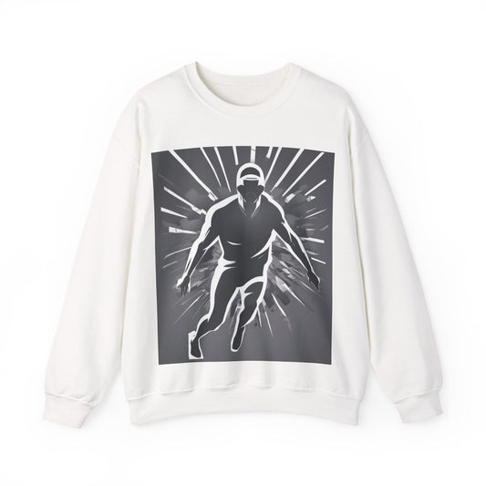 boostlete-iron-intent-scene-sprinter-soft-athletic-0108 — Unisex Heavy Blend Crewneck Sweatshirt (Gildan)