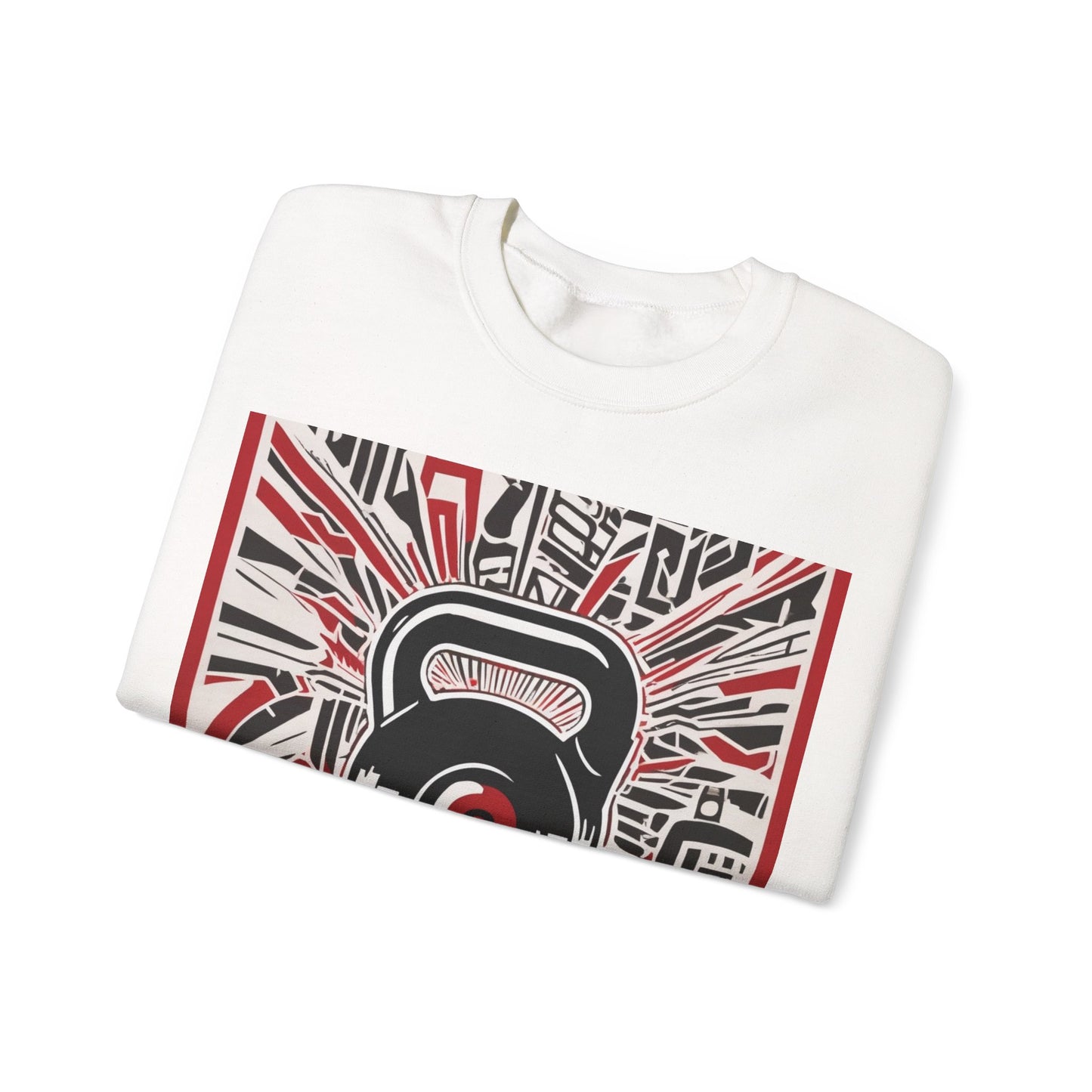 boostlete-recovery-progress-icon-kettlebell-outline-industrial-0366 — Unisex Heavy Blend Crewneck Sweatshirt (Gildan)