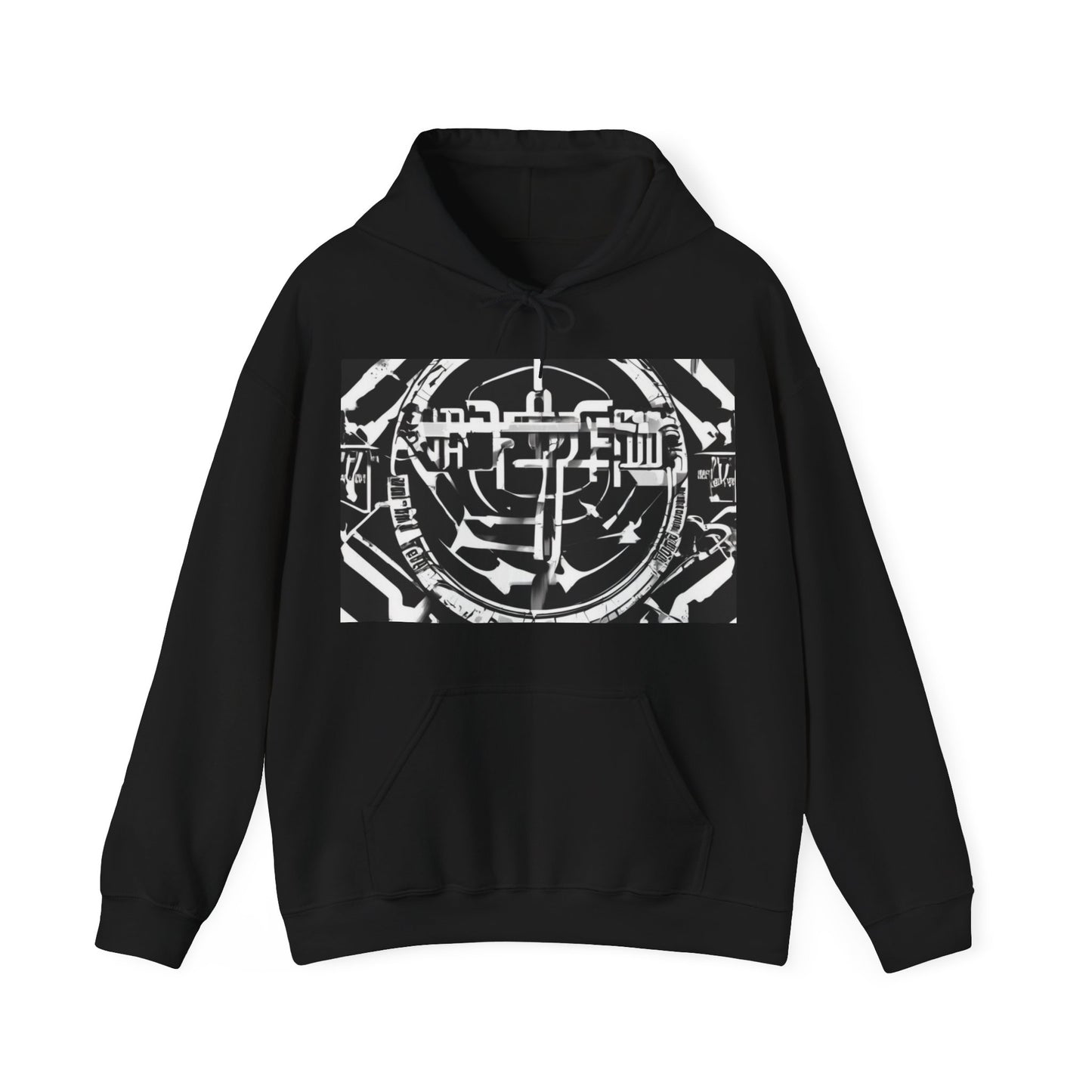 boostlete-am-crew-type-consistency-is-the-flex-centered-industrial-0137 — Unisex Heavy Blend Hooded Sweatshirt (Gildan)
