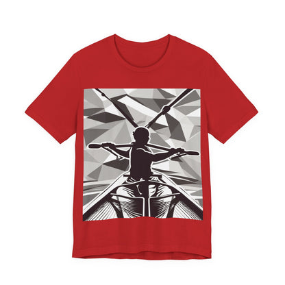 boostlete-am-crew-scene-rower-outline-geometric-0060 — Unisex Jersey Short Sleeve (B+C 3001)