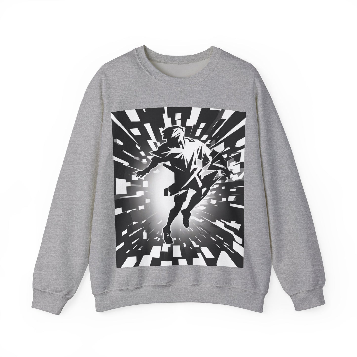 boostlete-am-crew-scene-sprinter-high-modern-0312 — Unisex Heavy Blend Crewneck Sweatshirt (Gildan)