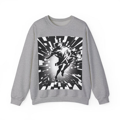 boostlete-am-crew-scene-sprinter-high-modern-0312 — Unisex Heavy Blend Crewneck Sweatshirt (Gildan)