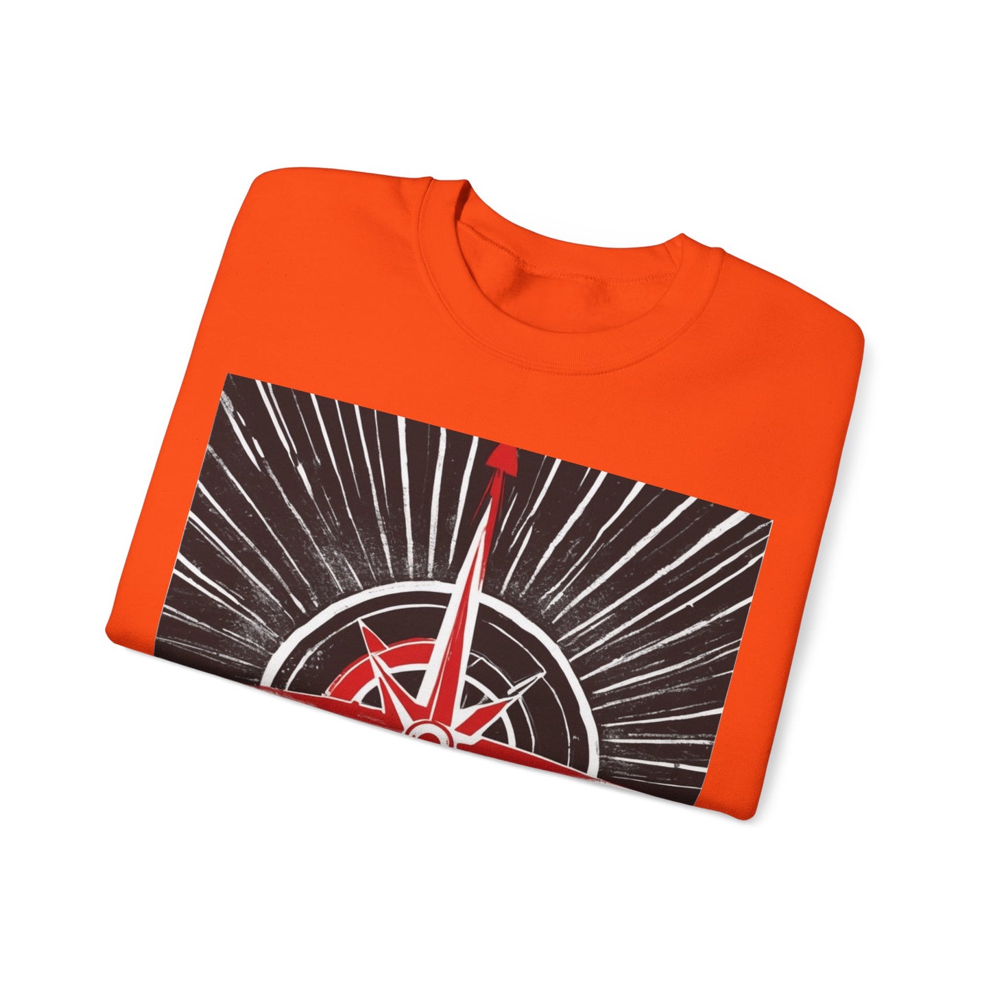 boostlete-boost-mode-icon-compass-chalk-vector-1382 — Unisex Heavy Blend Crewneck (G18000)