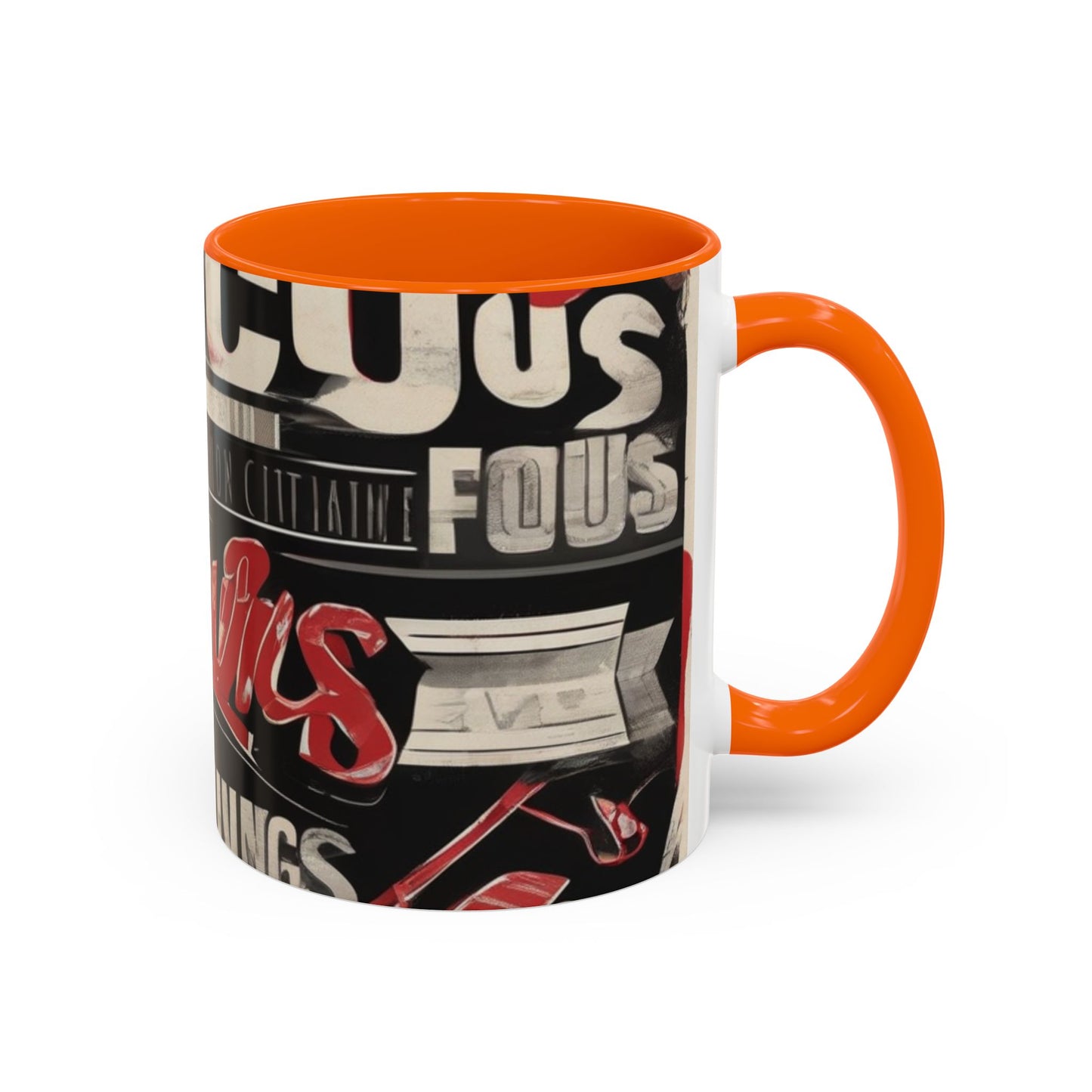 boostlete-mile-by-mile-type-focus-over-feelings-split-retro-0841 — Accent Mug 11/15oz
