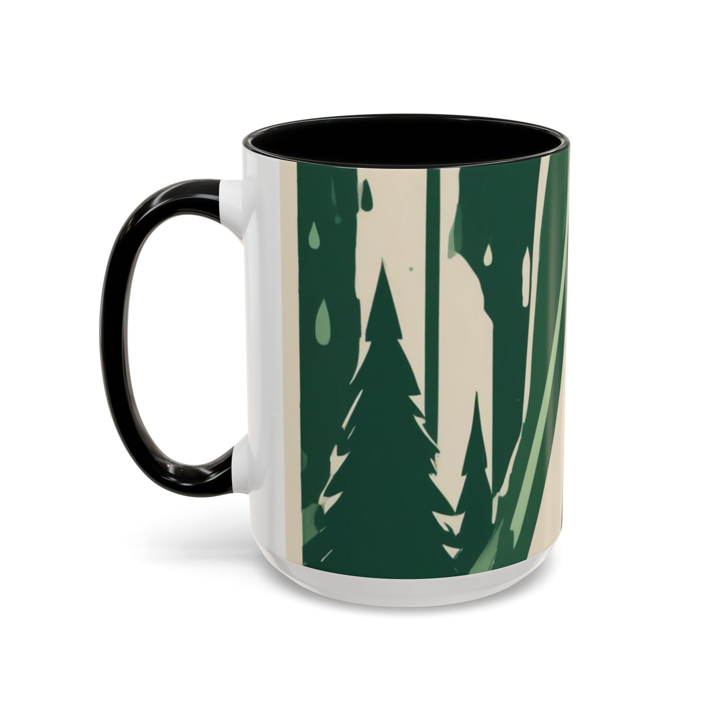 boostlete-quiet-power-icon-water-glitch-retro-0186 — Accent Mug 11oz/15oz