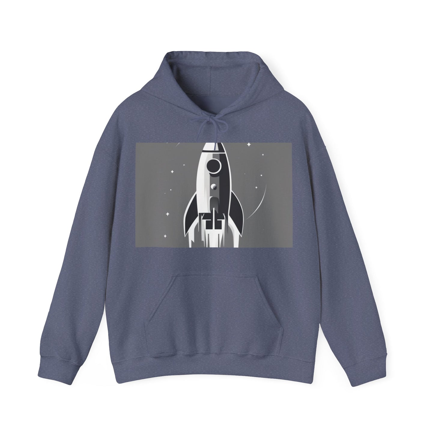 boostlete-field-day-icon-rocket-soft-monoline-1718 — Unisex Heavy Blend Hoodie (G18500)