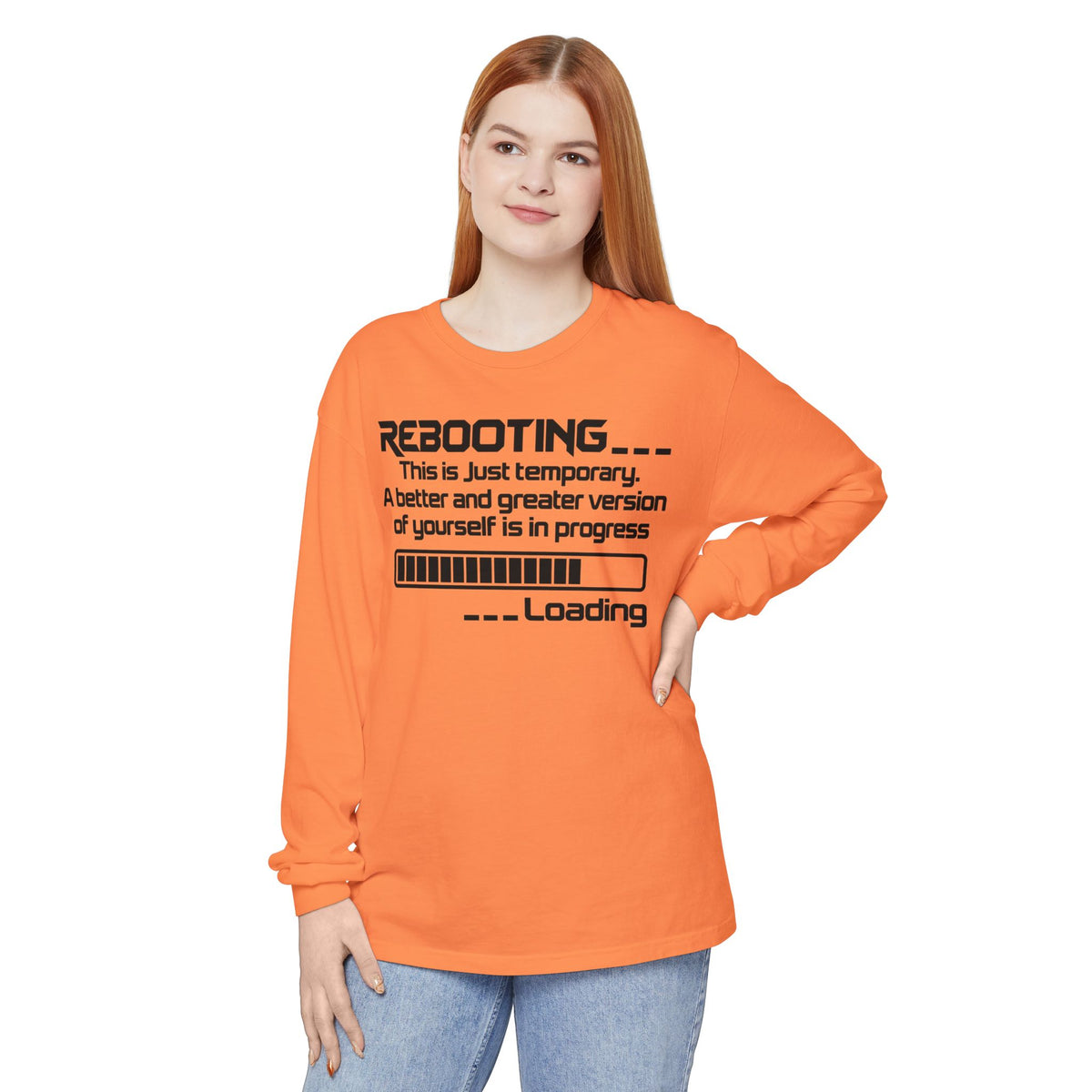 Rebooting Loading Humor Long Sleeve T-Shirt