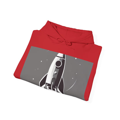 boostlete-field-day-icon-rocket-soft-monoline-1718 — Unisex Heavy Blend Hoodie (G18500)