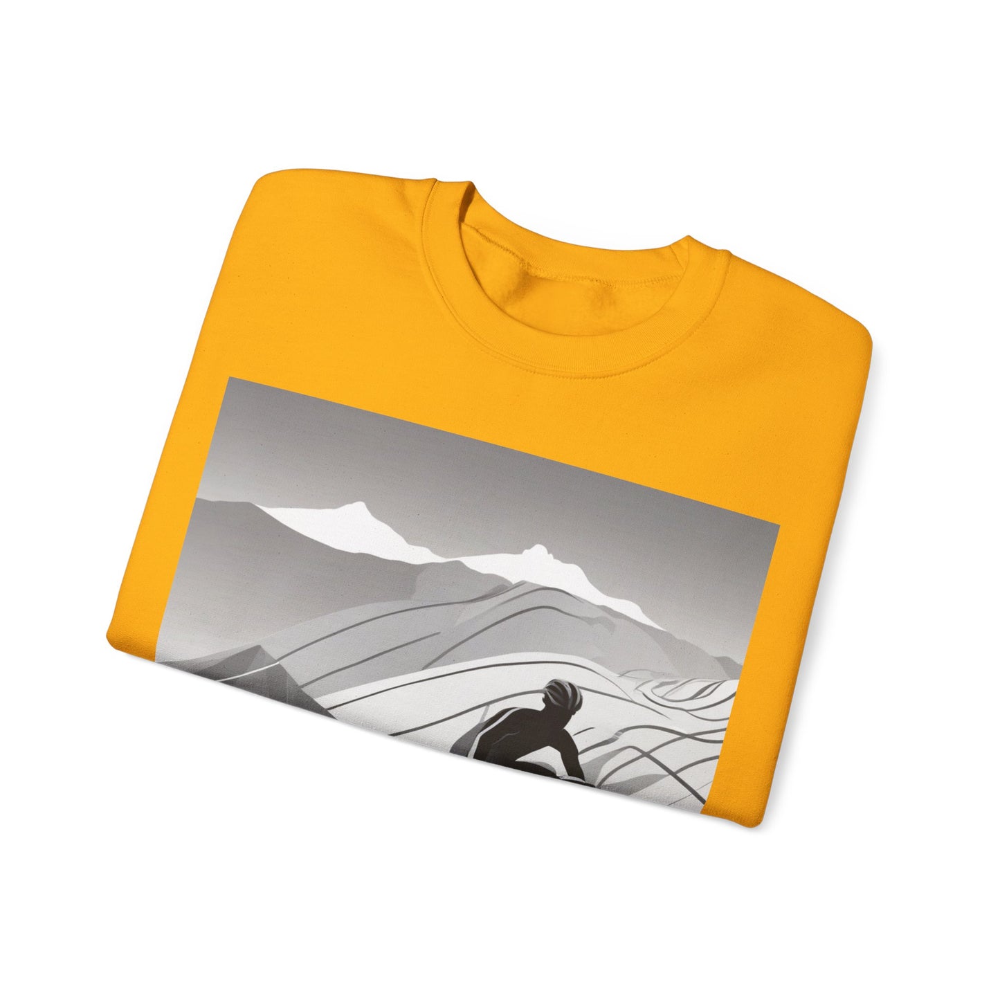 boostlete-recovery-progress-scene-cyclist-motion-vector-0808 — Unisex Heavy Blend Crewneck (G18000)