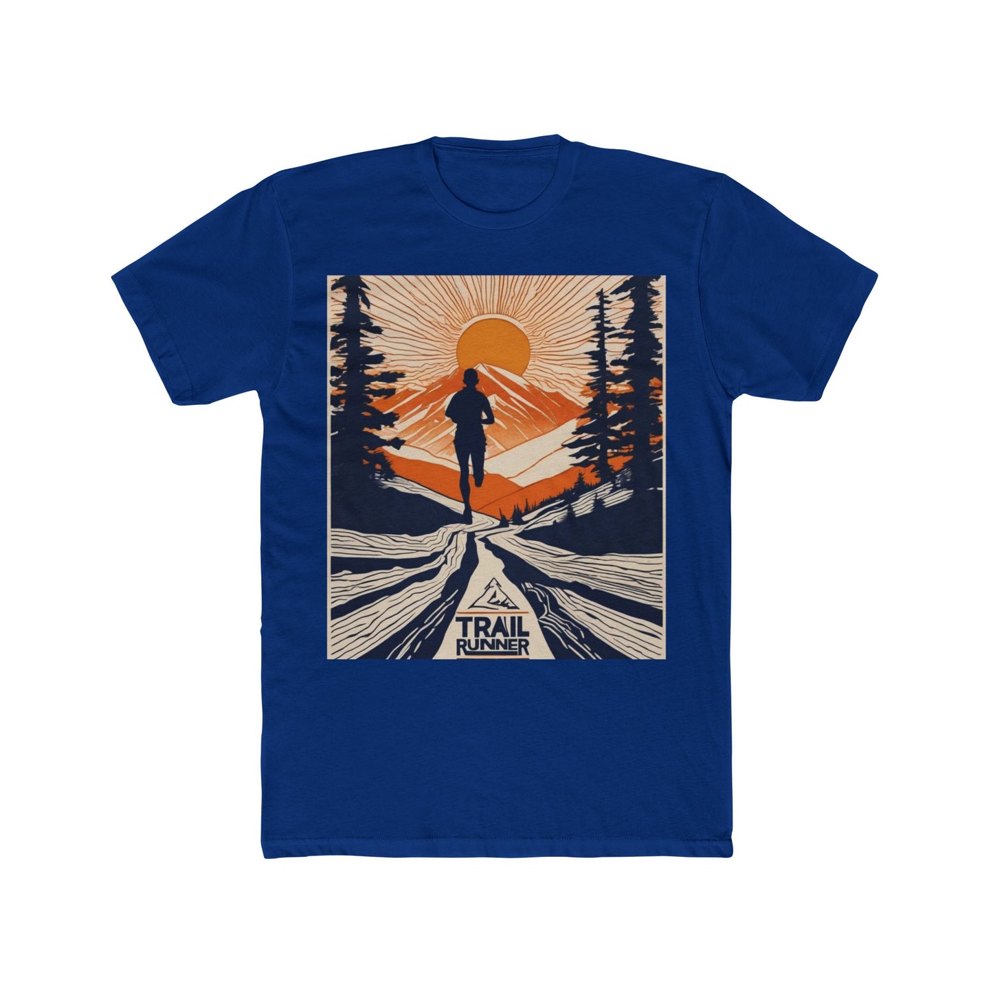 boostlete-iron-intent-scene-trail-glitch-badge-0100 — Unisex Cotton Crew Tee (NL 3600)