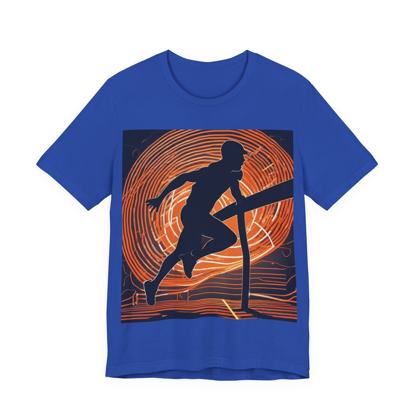 boostlete-iron-intent-scene-hurdler-neon-modern-0264 — Unisex Jersey Short Sleeve (B+C 3001)