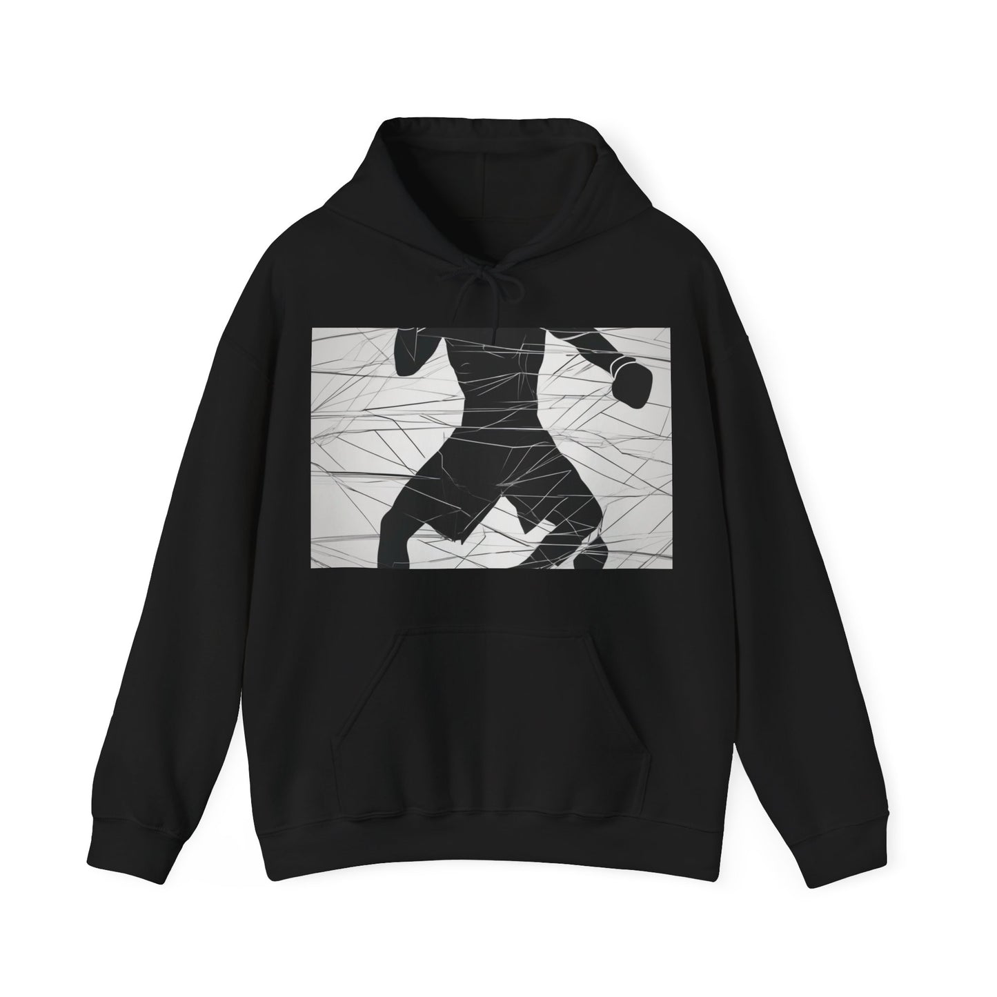 boostlete-mile-by-mile-scene-boxer-motion-geometric-0028 — Unisex Heavy Blend Hooded Sweatshirt (Gildan)