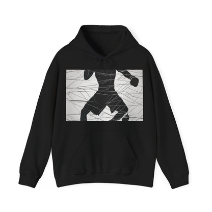 boostlete-mile-by-mile-scene-boxer-motion-geometric-0028 — Unisex Heavy Blend Hooded Sweatshirt (Gildan)