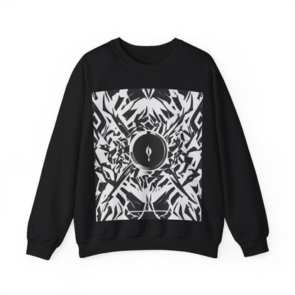 boostlete-am-crew-icon-flame-matte-geometric-0286 — Unisex Heavy Blend Crewneck Sweatshirt (Gildan)