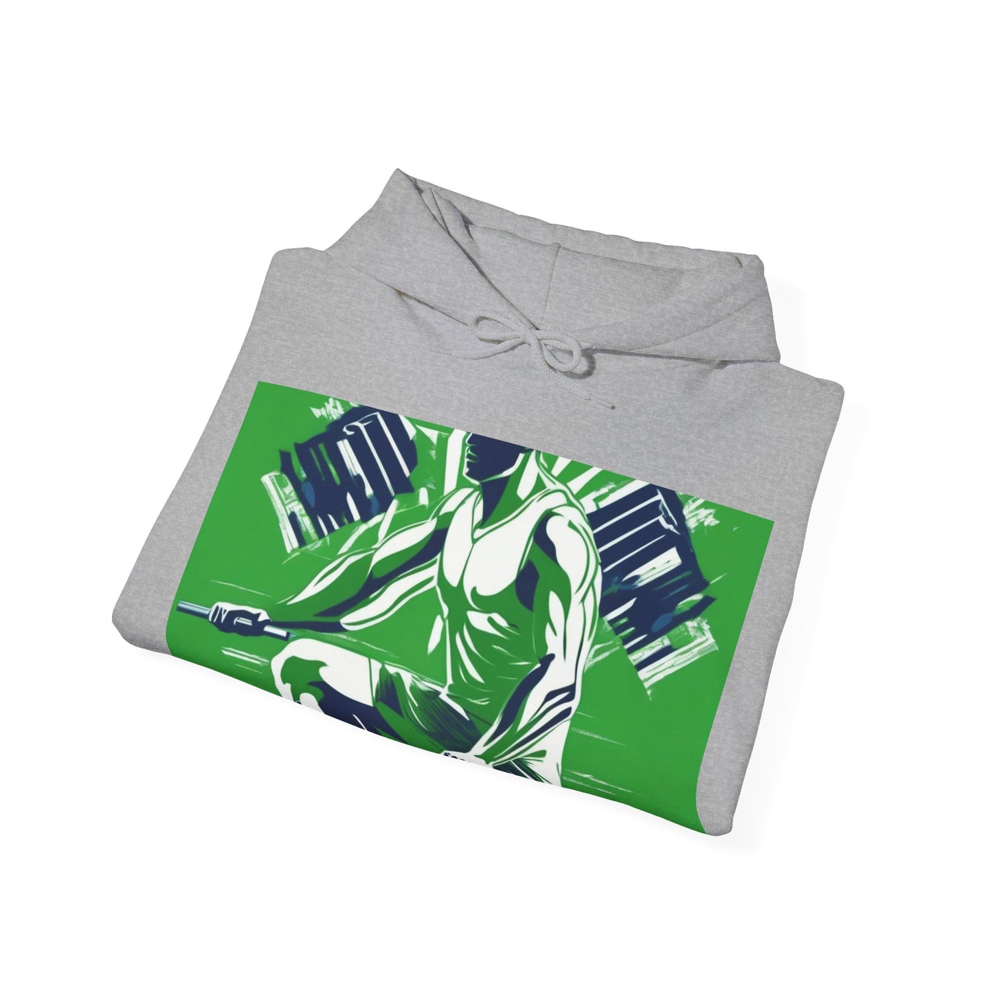 boostlete-am-crew-scene-rower-grainy-bold-0172 — Unisex Heavy Blend Hooded Sweatshirt (Gildan)