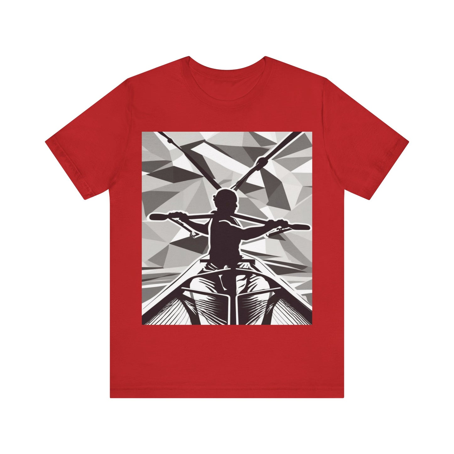 boostlete-am-crew-scene-rower-outline-geometric-0060 — Unisex Jersey Short Sleeve (B+C 3001)