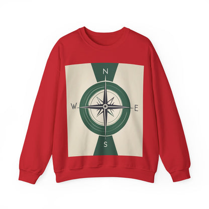 boostlete-iron-intent-icon-compass-soft-blueprint-0614 — Unisex Heavy Blend Crewneck (G18000)
