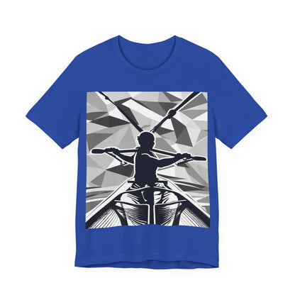 boostlete-am-crew-scene-rower-outline-geometric-0060 — Unisex Jersey Short Sleeve (B+C 3001)