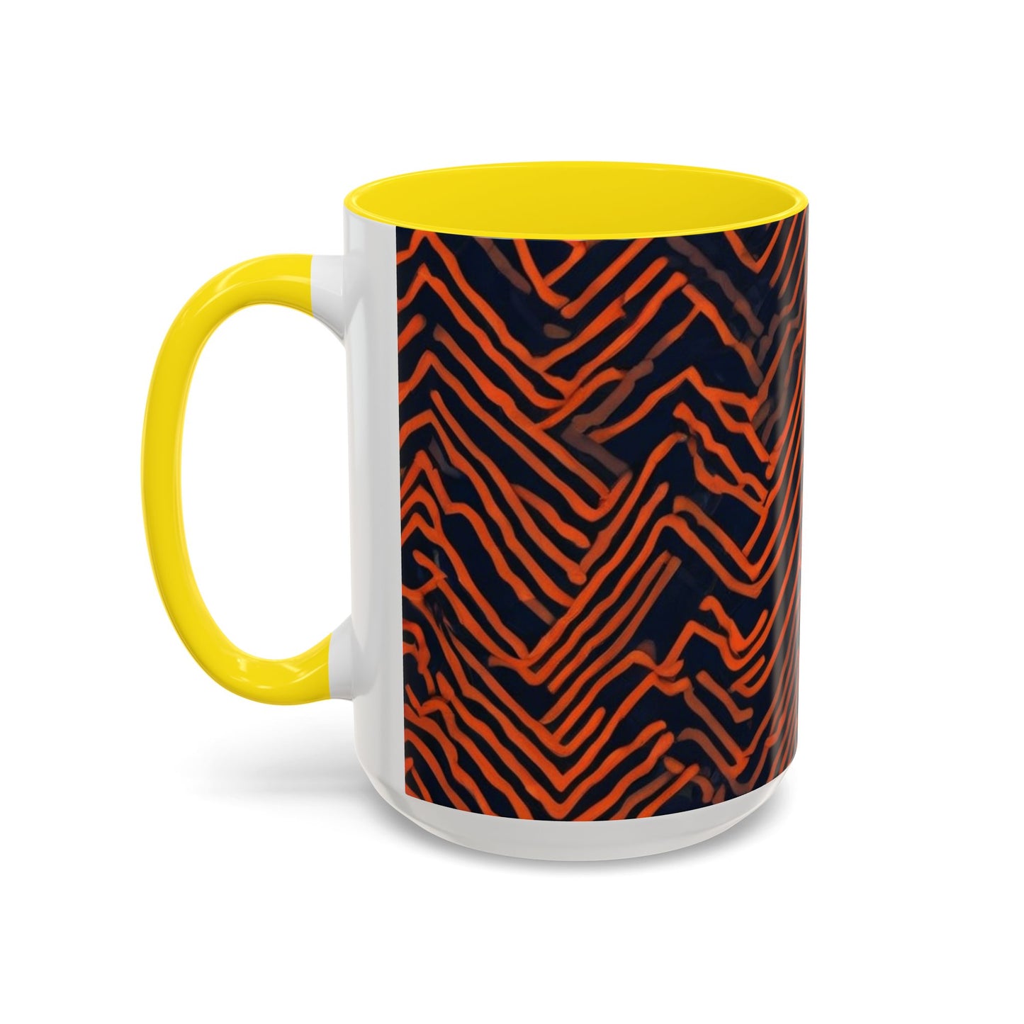 boostlete-field-day-pattern-ekg-modern-0087 — Accent Mug 11oz/15oz