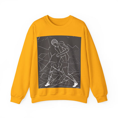 boostlete-pr-season-scene-runner-outline-geometric-1072 — Unisex Heavy Blend Crewneck (G18000)