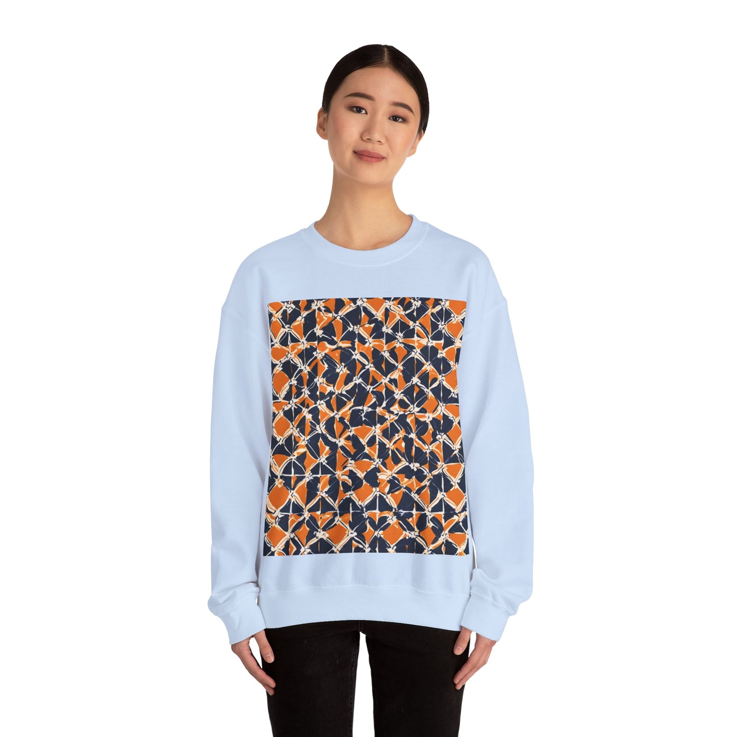 boostlete-headspace-pattern-plate-number-badge-0387 — Unisex Heavy Blend Crewneck (G18000)