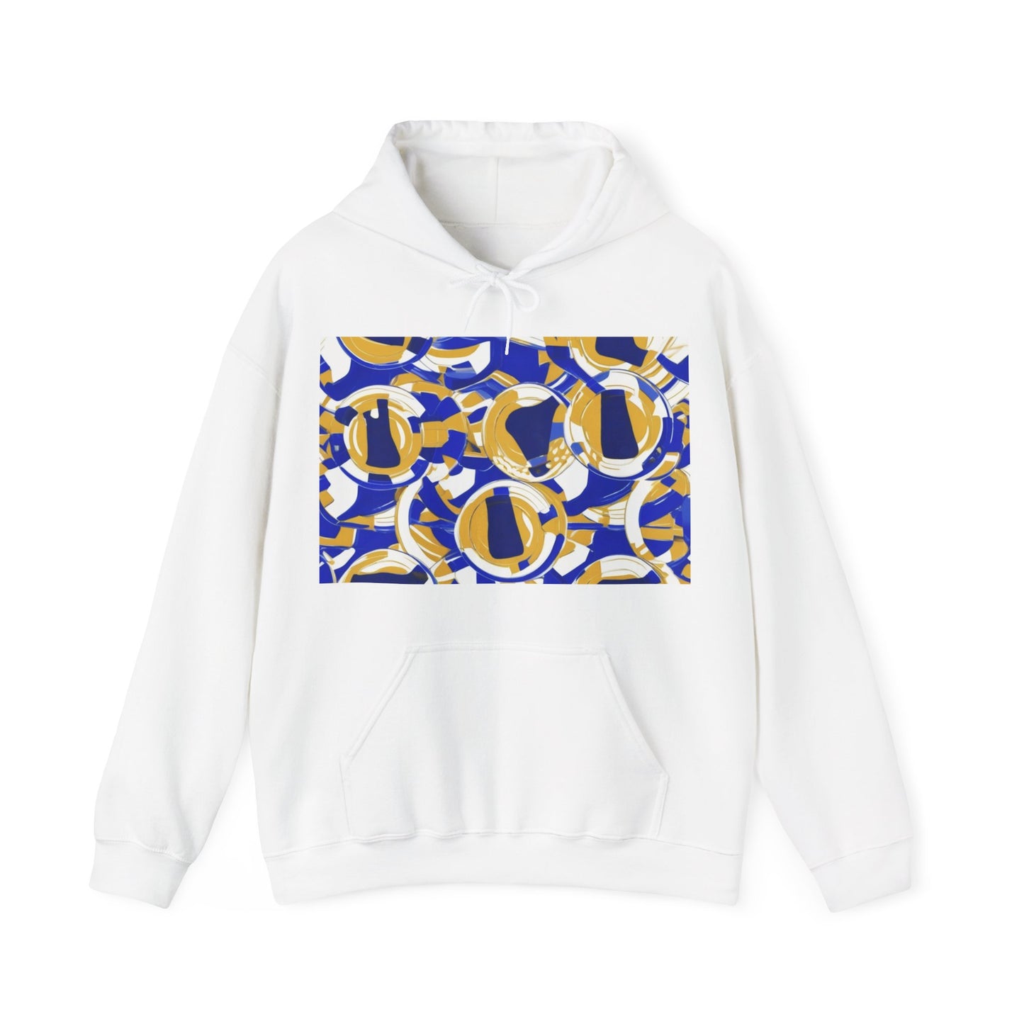 boostlete-field-day-icon-barbell-grainy-line-art-0906 — Unisex Heavy Blend Hoodie (G18500)