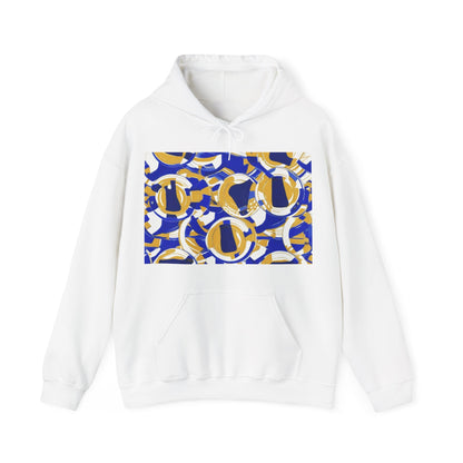 boostlete-field-day-icon-barbell-grainy-line-art-0906 — Unisex Heavy Blend Hoodie (G18500)