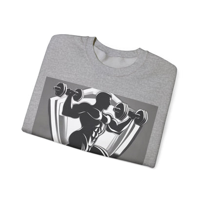 boostlete-mile-by-mile-scene-lunge-3d-athletic-0020 — Unisex Heavy Blend Crewneck Sweatshirt (Gildan)