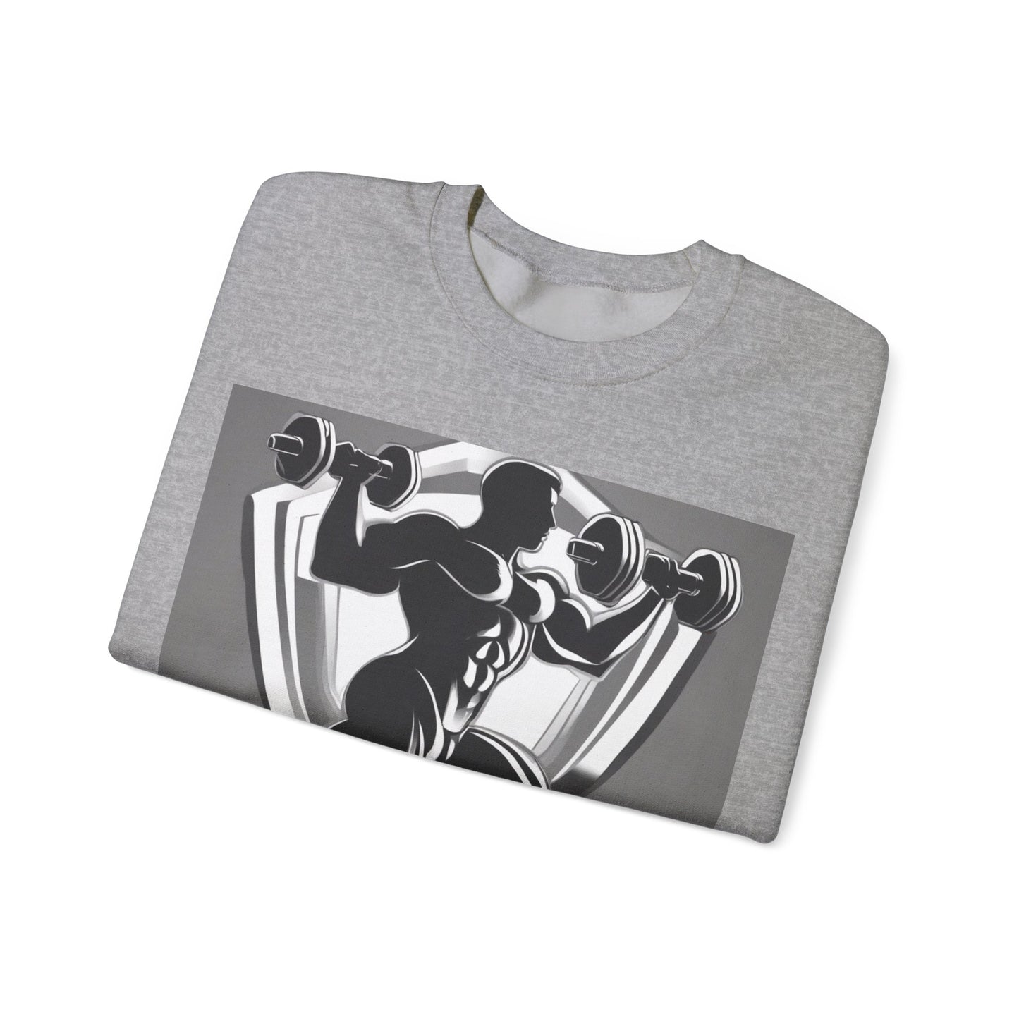 boostlete-mile-by-mile-scene-lunge-3d-athletic-0020 — Unisex Heavy Blend Crewneck Sweatshirt (Gildan)