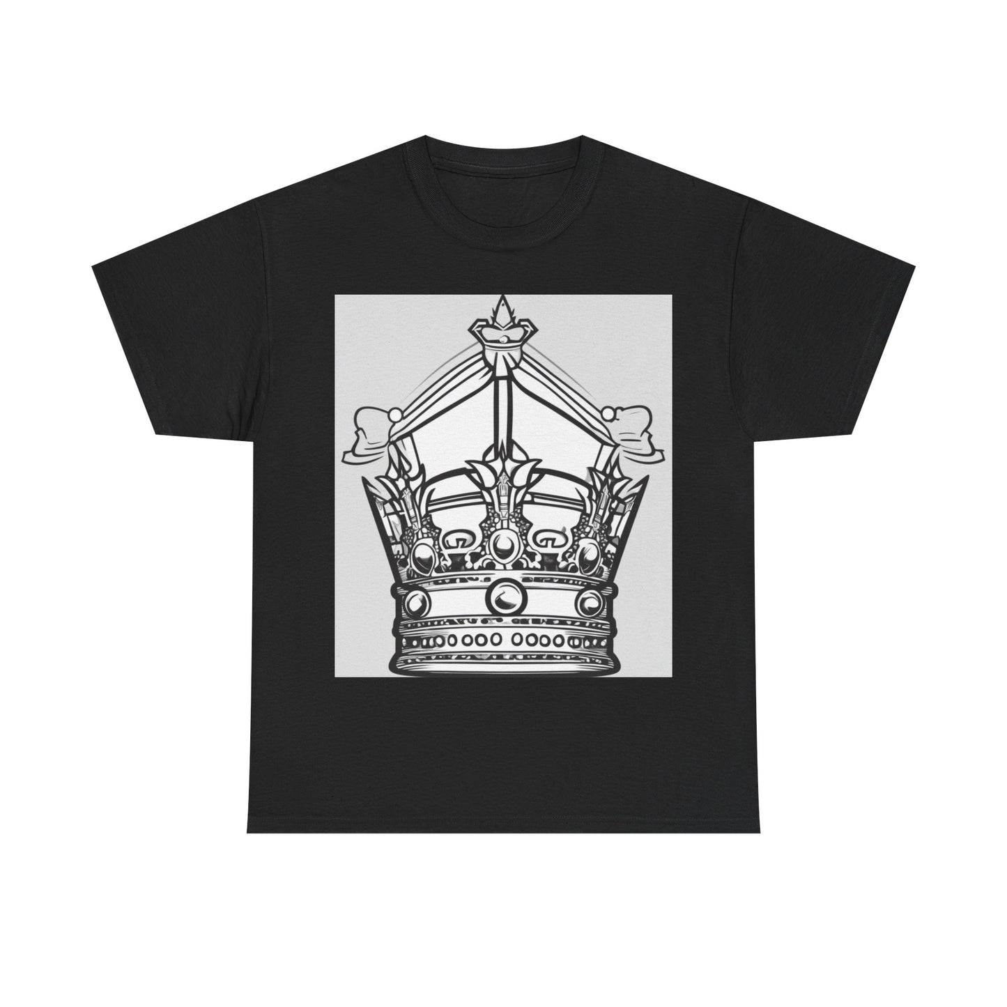 boostlete-quiet-power-icon-crown-outline-badge-0130 — Unisex Heavy Cotton Tee (Gildan 5000)