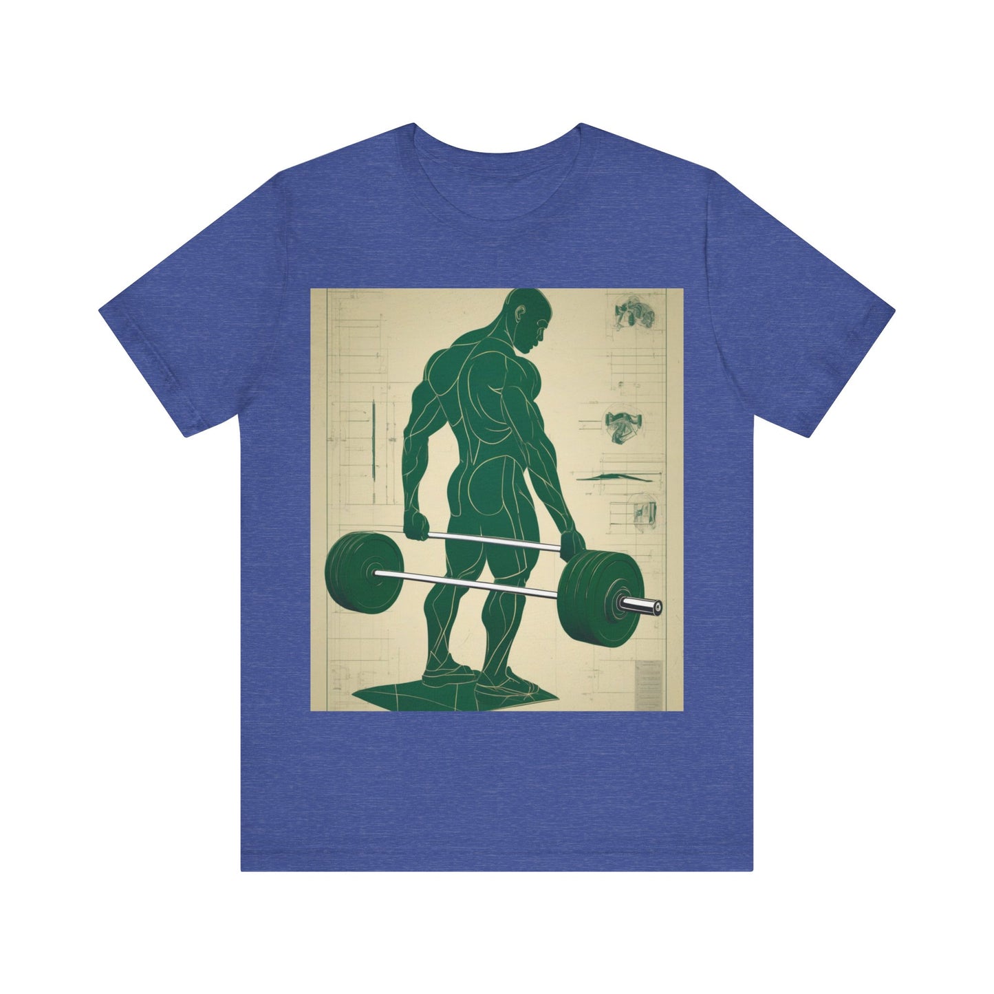 boostlete-recovery-progress-scene-deadlift-3d-blueprint-0236 — Unisex Jersey Short Sleeve (B+C 3001)