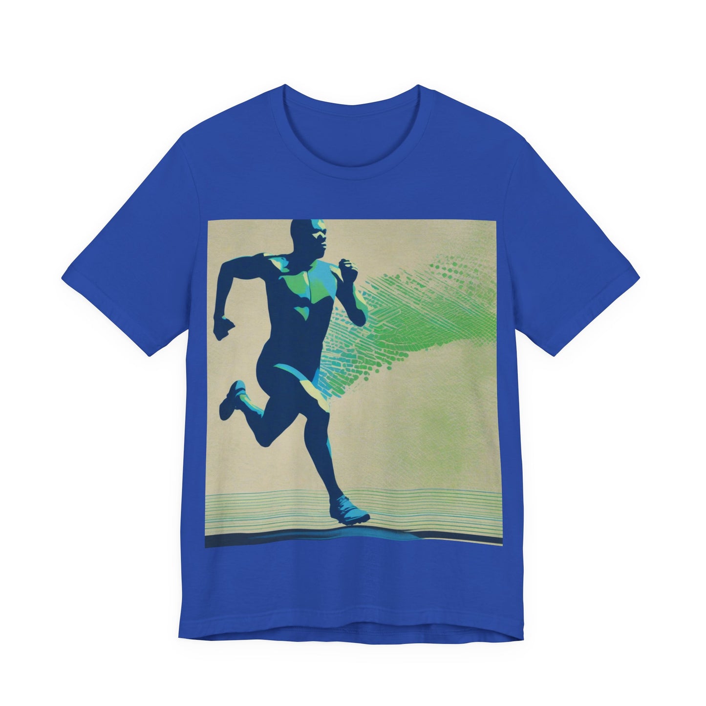 boostlete-am-crew-scene-sprinter-halftone-engraved-0092 — Unisex Jersey Short Sleeve (B+C 3001)