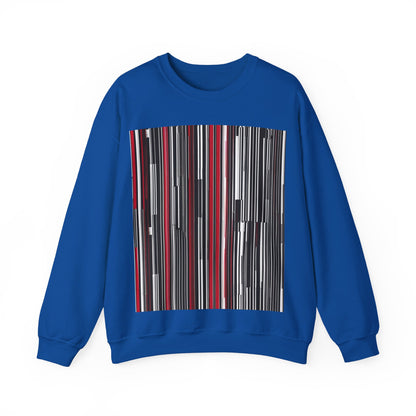 boostlete-am-crew-pattern-barcode-athletic-0911 — Unisex Heavy Blend Crewneck (G18000)