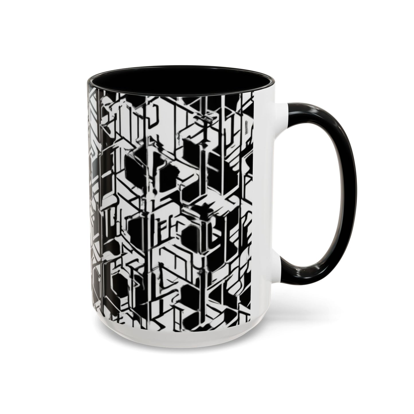boostlete-field-day-pattern-micro-blueprint-0927 — Accent Mug 11/15oz